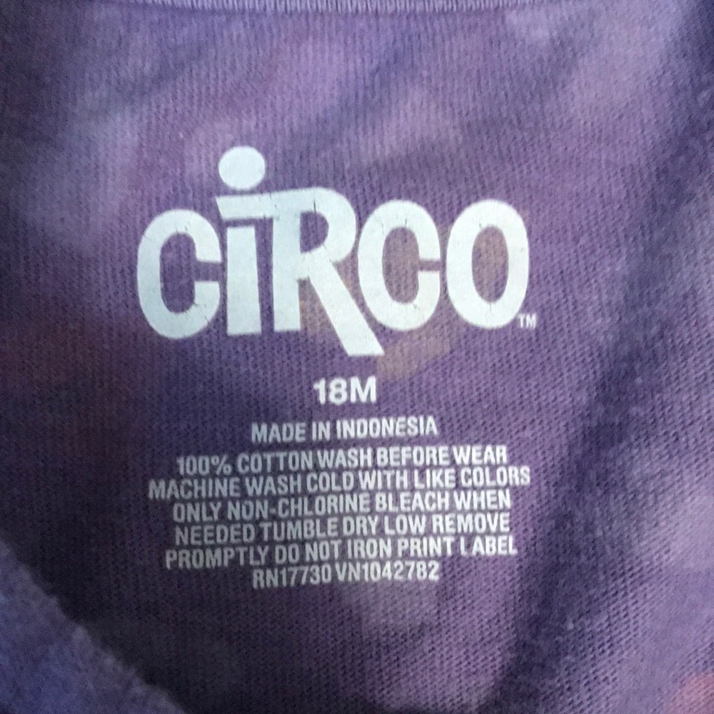 18M Toddler Purple Heart Short Sleeve Dress - Picture 2 of 3
